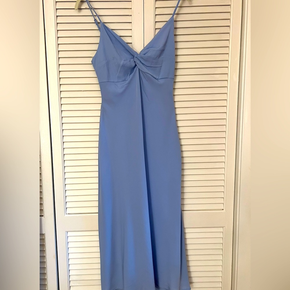 “Abercrombie & Fitch” twist front midi slip dress. Like new.